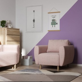 Кресло для отдыха Тулисия светло-розовый, ткань рогожка в Можге - mozhga.ok-mebel.com | фото 4