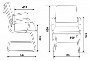 Кресло для посетителя Бюрократ CH-993-Low-V/Black на черный в Можге - mozhga.ok-mebel.com | фото 3