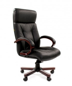 Кресло для руководителя CHAIRMAN  421 (Натуральная кожа) Черное в Можге - mozhga.ok-mebel.com | фото