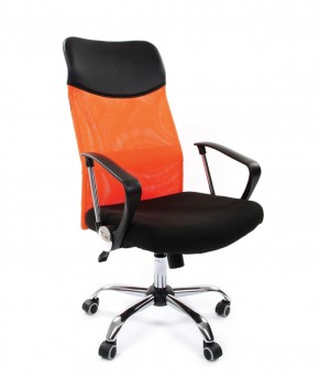 Кресло для руководителя CHAIRMAN 610 N (15-21 черный/сетка оранжевый) в Можге - mozhga.ok-mebel.com | фото