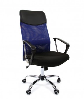 Кресло для руководителя CHAIRMAN 610 N (15-21 черный/сетка синий) в Можге - mozhga.ok-mebel.com | фото 1