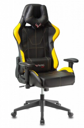 Кресло игровое Бюрократ VIKING 5 AERO YELLOW черный/желтый в Можге - mozhga.ok-mebel.com | фото