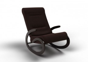 Кресло-качалка Мальта 10-Т-Ш (ткань/венге) ШОКОЛАД в Можге - mozhga.ok-mebel.com | фото