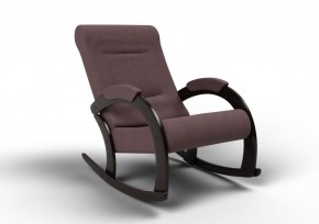 Кресло-качалка Венето 13-Т-КМ (ткань/венге) КОФЕ С МОЛОКОМ в Можге - mozhga.ok-mebel.com | фото 1