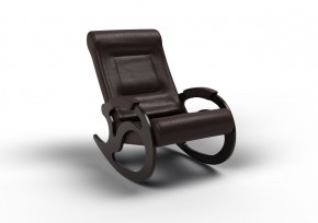 Кресло-качалка Вилла 11-К-КР (экокожа/венге) КРЕМ в Можге - mozhga.ok-mebel.com | фото 1