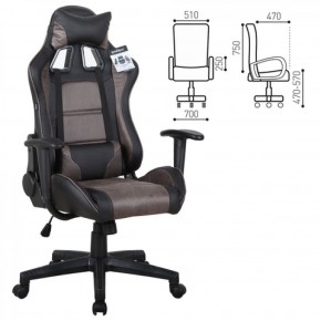 Кресло компьютерное BRABIX "GT Racer GM-100" (черное/коричневое) 531819 в Можге - mozhga.ok-mebel.com | фото 2