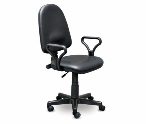Кресло офисное Престиж+ (черный кожзам PV-1) г/п 140/ПВМ/ гольф в Можге - mozhga.ok-mebel.com | фото 1