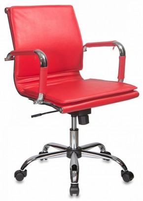 Кресло руководителя Бюрократ CH-993-LOW/RED красный в Можге - mozhga.ok-mebel.com | фото