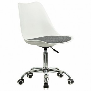 Кресло стул BRABIX "Eames MG-310 CH", хром, пластик белый, ткань серая, 532924 в Можге - mozhga.ok-mebel.com | фото 2