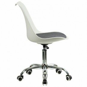 Кресло стул BRABIX "Eames MG-310 CH", хром, пластик белый, ткань серая, 532924 в Можге - mozhga.ok-mebel.com | фото 3