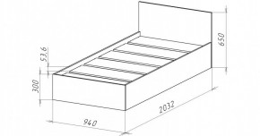 НИЦЦА-13 Кровать 900 с настилом ЛДСП (НЦ.13) в Можге - mozhga.ok-mebel.com | фото 3