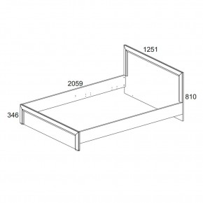 Кровать 120 , OLIVIA, цвет вудлайн крем/дуб анкона в Можге - mozhga.ok-mebel.com | фото 3