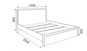 Кровать 1.4 М16 Стандарт с настилом Беатрис (Орех гепланкт) в Можге - mozhga.ok-mebel.com | фото
