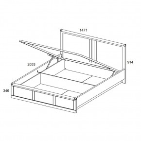 Кровать 140  c подъемником, MAGELLAN, цвет Сосна винтаж в Можге - mozhga.ok-mebel.com | фото 2