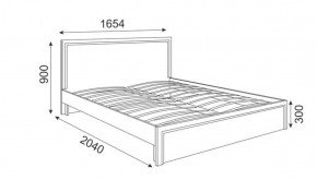 Кровать 1.6 Беатрис М07 Стандарт с ортопедическим основанием (Орех гепланкт) в Можге - mozhga.ok-mebel.com | фото 2