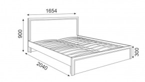 Кровать 1.6 М07 Стандарт с основанием Беатрис (Орех гепланкт) в Можге - mozhga.ok-mebel.com | фото