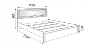 Кровать 1.6 М09 с мягкой спинкой и настилом Беатрис (Орех гепланкт) в Можге - mozhga.ok-mebel.com | фото