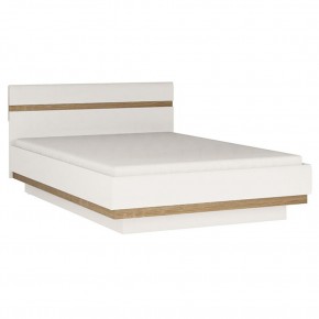 Кровать 160/TYP 92, LINATE ,цвет белый/сонома трюфель в Можге - mozhga.ok-mebel.com | фото