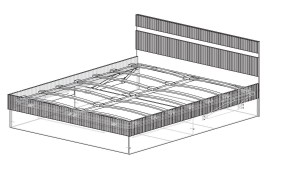 ОЛИВИЯ Кровать 1600 с основанием и ПМ в Можге - mozhga.ok-mebel.com | фото 4