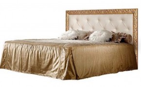 Кровать 2-х спальная (1,4 м) Тиффани штрих-лак/золото с мягким изголовьем (ТФКР140-2) в Можге - mozhga.ok-mebel.com | фото