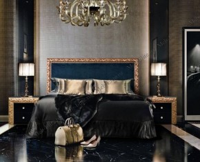 Кровать 2-х спальная (1,6 м) Тиффани Premium черная/золото с мягким элементом (Антрацит) с подъемным механизмомарт (ТФКР-3[3](П) в Можге - mozhga.ok-mebel.com | фото 2