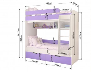 Кровать 2-х ярусная Юниор 5 в Можге - mozhga.ok-mebel.com | фото 2