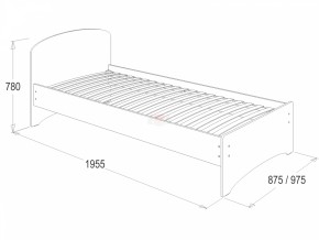 Кровать-2 одинарная (800*1900) в Можге - mozhga.ok-mebel.com | фото 2