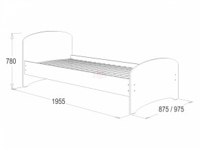 Кровать-4 одинарная (900*1900) в Можге - mozhga.ok-mebel.com | фото 2