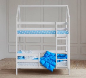 Кровать-домик двухъярусная 80*160 Белый в Можге - mozhga.ok-mebel.com | фото 4