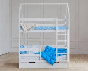 Кровать-домик двухъярусная 80*160 Белый в Можге - mozhga.ok-mebel.com | фото 5