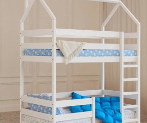 Кровать-домик двухъярусная 80*160 Белый в Можге - mozhga.ok-mebel.com | фото 6
