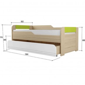 Кровать двухуровневая + подлокотники Стиль № 900.1 NEW (туя светлая/лайм) в Можге - mozhga.ok-mebel.com | фото 2