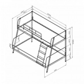 Кровать двухъярусная Дельта Лофт-20.02.04 Белый в Можге - mozhga.ok-mebel.com | фото 2