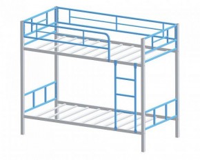Кровать двухъярусная "Севилья-2.01 комбо" Серый/Голубой в Можге - mozhga.ok-mebel.com | фото 2