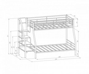 Кровать двухъярусная "Толедо-1" Коричневый/Венге в Можге - mozhga.ok-mebel.com | фото 2