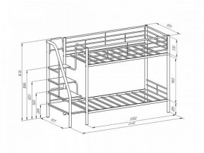 Кровать двухъярусная "Толедо" Черный/Венге в Можге - mozhga.ok-mebel.com | фото 2