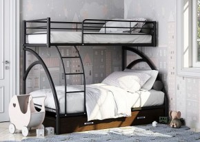 Кровать двухъярусная "Виньола-2 Я" с ящиком Черный/Венге в Можге - mozhga.ok-mebel.com | фото 1