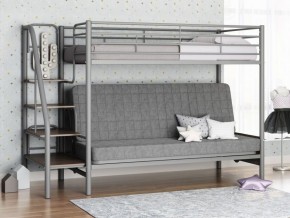 Кровать двухъярусная с диваном "Мадлен-3" (Серый/Серый) в Можге - mozhga.ok-mebel.com | фото