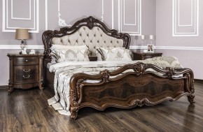 Кровать двуспальная "Илона" с мягким изголовьем (1800) караваджо в Можге - mozhga.ok-mebel.com | фото