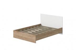 Кровать Эконом 900 (Дуб крафт золотой/Белый текстурный) в Можге - mozhga.ok-mebel.com | фото