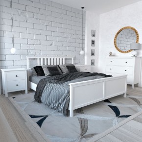 Кровать Ф-156.02 двухспальная 160х200 из массива сосны, цвет белый в Можге - mozhga.ok-mebel.com | фото