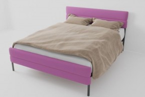 Кровать Горизонт Мини с ортопедическим основанием 800 (велюр розовый) в Можге - mozhga.ok-mebel.com | фото