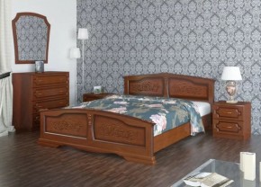 ЕЛЕНА Кровать из массива 1800 (Орех) в Можге - mozhga.ok-mebel.com | фото 2
