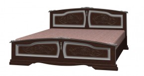 ЕЛЕНА Кровать из массива 1400 (Орех темный) в Можге - mozhga.ok-mebel.com | фото