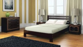 ВЕРОНИКА Кровать из массива 1200 (Темный орех) в Можге - mozhga.ok-mebel.com | фото