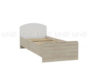 МАРТИНА Кровать 800 с настилом ЛДСП (Белый глянец/дуб сонома) в Можге - mozhga.ok-mebel.com | фото