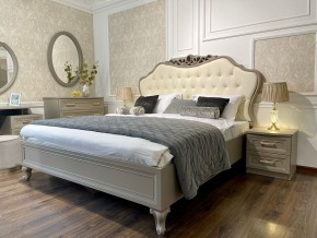 Кровать Мокко 1600 с мягким изголовьем + основание (серый камень) в Можге - mozhga.ok-mebel.com | фото 3