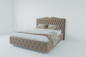Кровать Нягань с ПМ 1200 (велюр серый) в Можге - mozhga.ok-mebel.com | фото