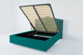 Кровать Нягань с ПМ 1400 (велюр бирюзовый) в Можге - mozhga.ok-mebel.com | фото