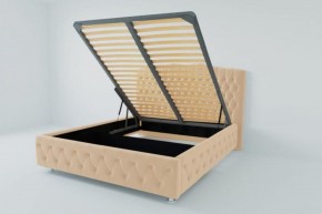 Кровать Нягань с ПМ 900 (экокожа бежевая) в Можге - mozhga.ok-mebel.com | фото 2